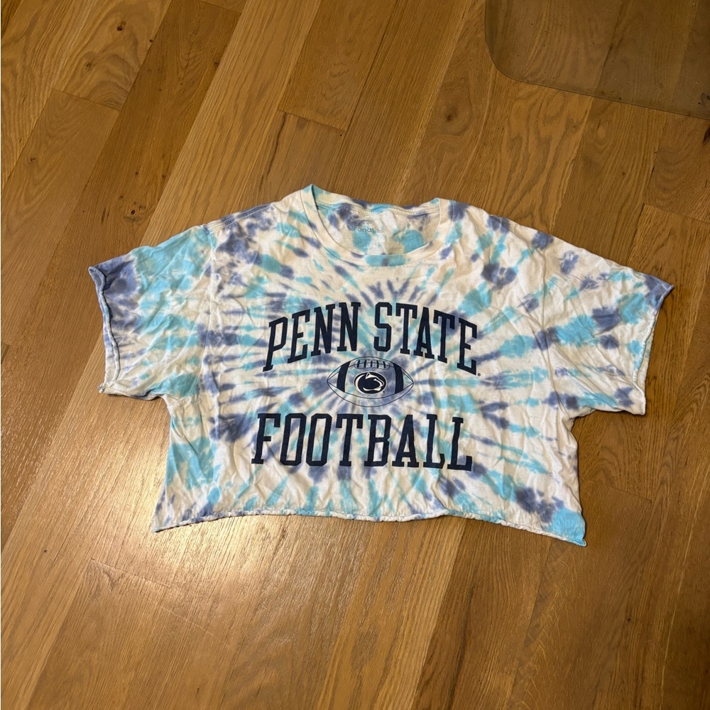 Penn State Football Tie-Dye cropped blue white size large fanatics
